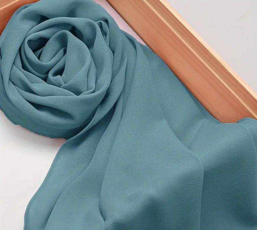 Mint Blue Georgette Hijab